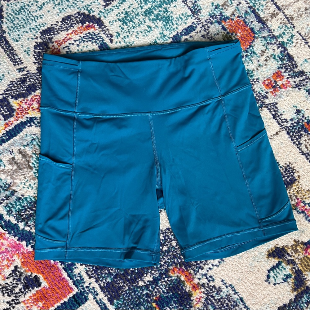 lululemon athletica Teal Bike Shorts